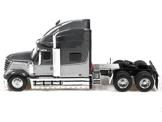 2010 International Lonestar Truck Tractor Gray and Light Gray Two-Tone 1/64 Diecast Model by IXO Models