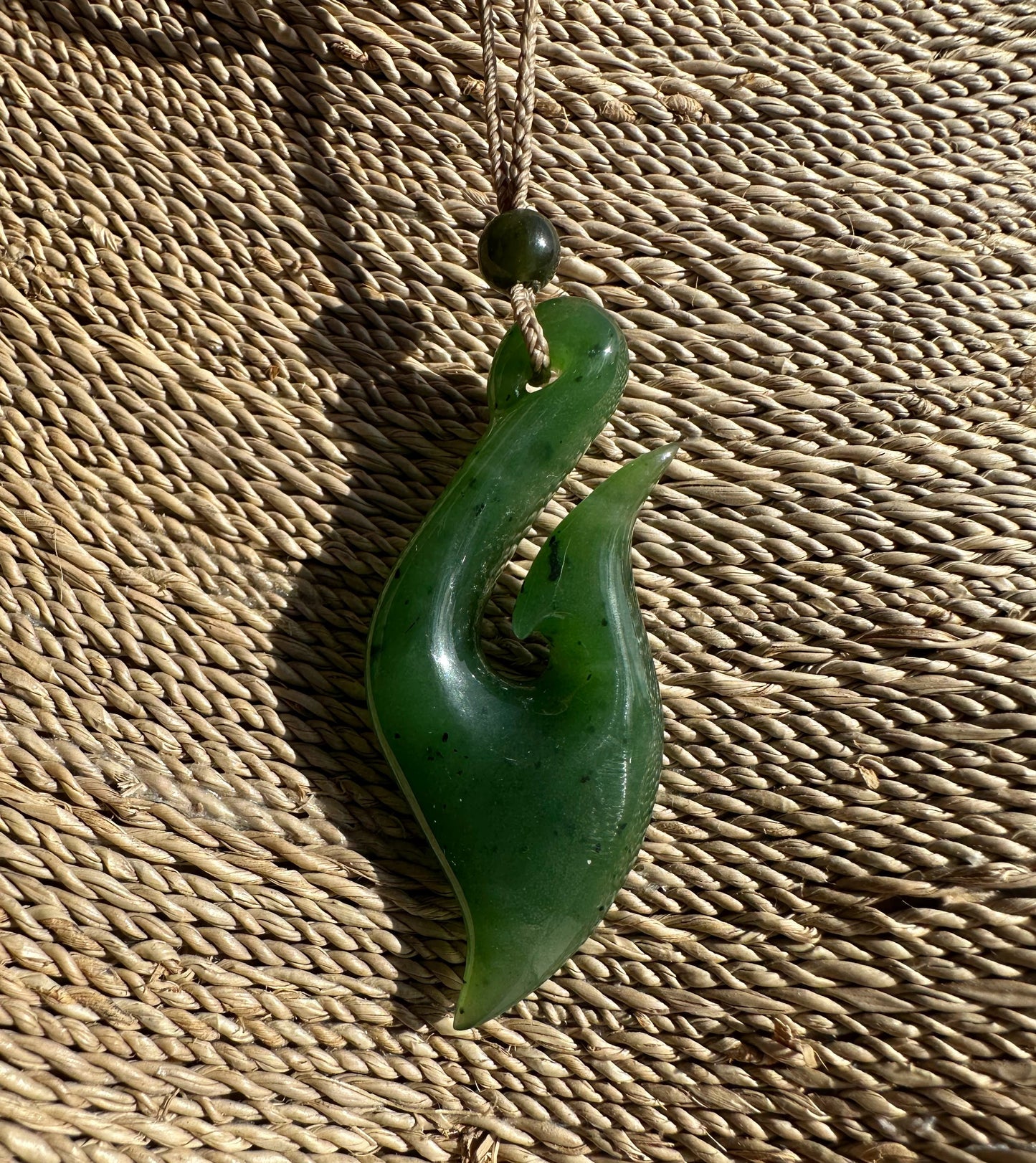 Jade Pendant, Fish Hook 2680