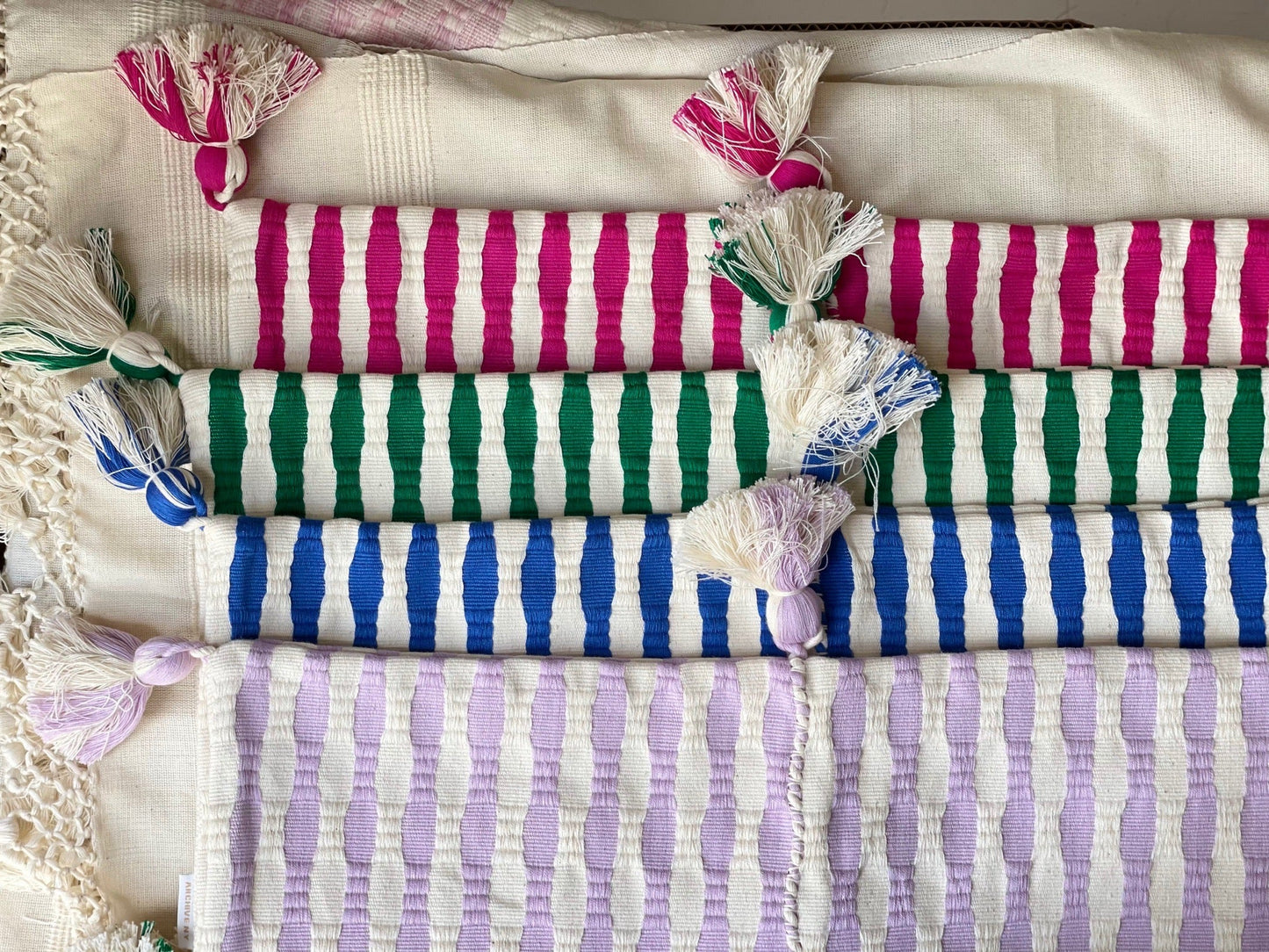 Antigua Pillow - Light Lavender Stripe