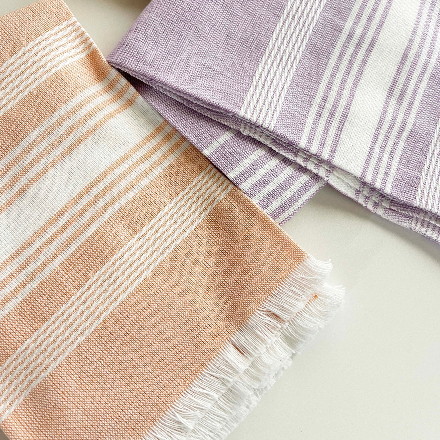 Peach Chambray Kitchen Towel