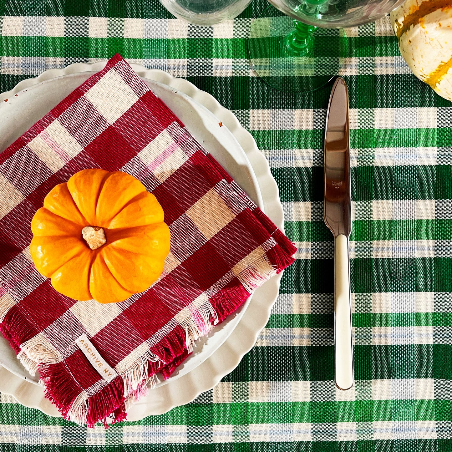 Abigail Plaid Party Napkin