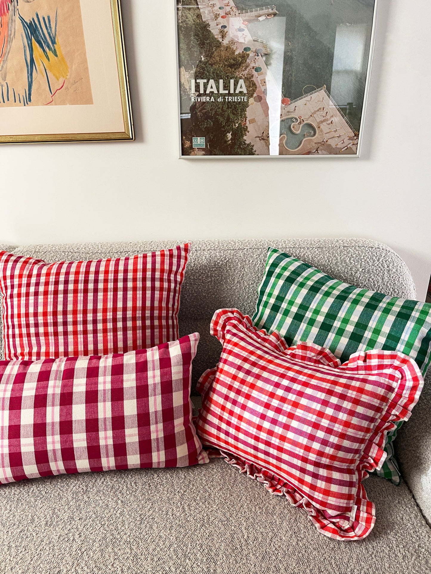 Josefina Plaid Square Pillow