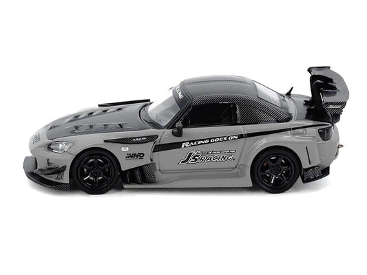Honda S2000 RHD (Right Hand Drive) "J's Racing" Gray with Carbon Hood and Top "Hong Kong Toycar Salon 2025 Event Edition" 1/64 Diecast Model Car by Inno Models