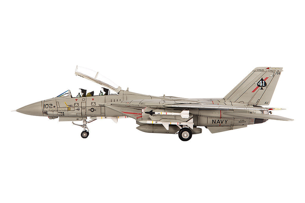 Grumman F-14A Tomcat Fighter Aircraft "VF-41 Black Aces USS Nimitz Gulf of Sidra" (1981) United States Navy 1/72 Diecast Model by JC Wings