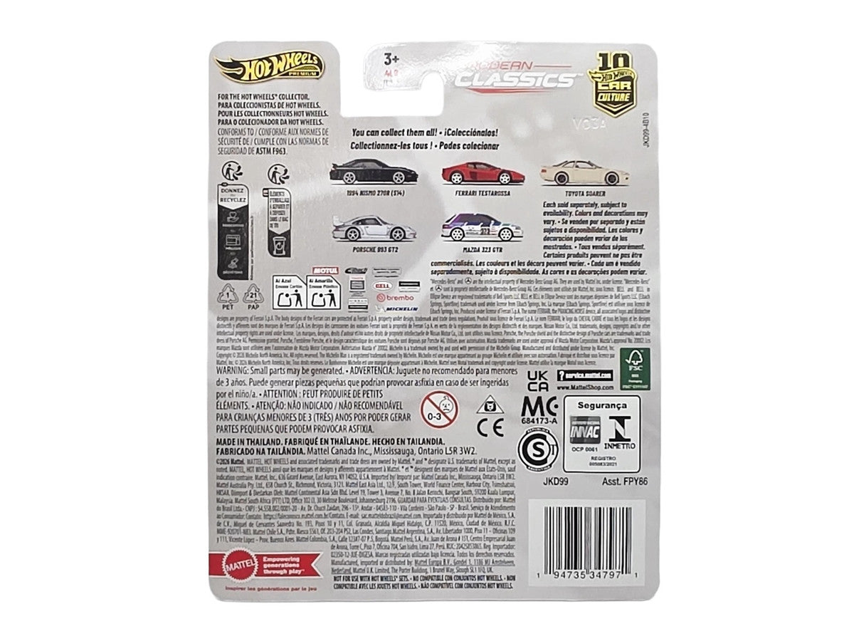 1994 Nissan Nismo 270R (S14) RHD (Right Hand Drive) Black with White Stripes "Modern Classics" Series Diecast Model Car by Hot Wheels