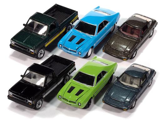 "Classic Gold Collection" 2025 Release 2 Set of 6 Cars 1/64 Diecast Model Cars by Johnny Lightning