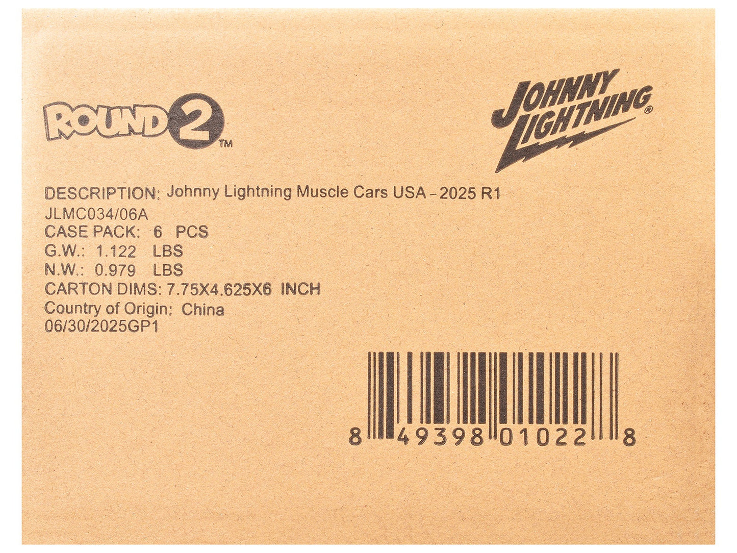 "Muscle Cars USA" 2025 Release 1 Set A of 6 pieces 1/64 Diecast Model Cars by Johnny Lightning