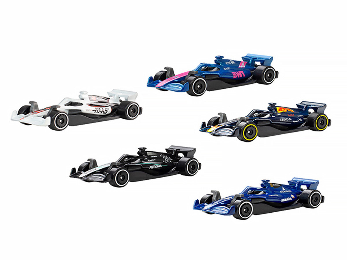 2025 Formula 1 World Championship 5 piece Set Diecast Model Cars by Hot Wheels