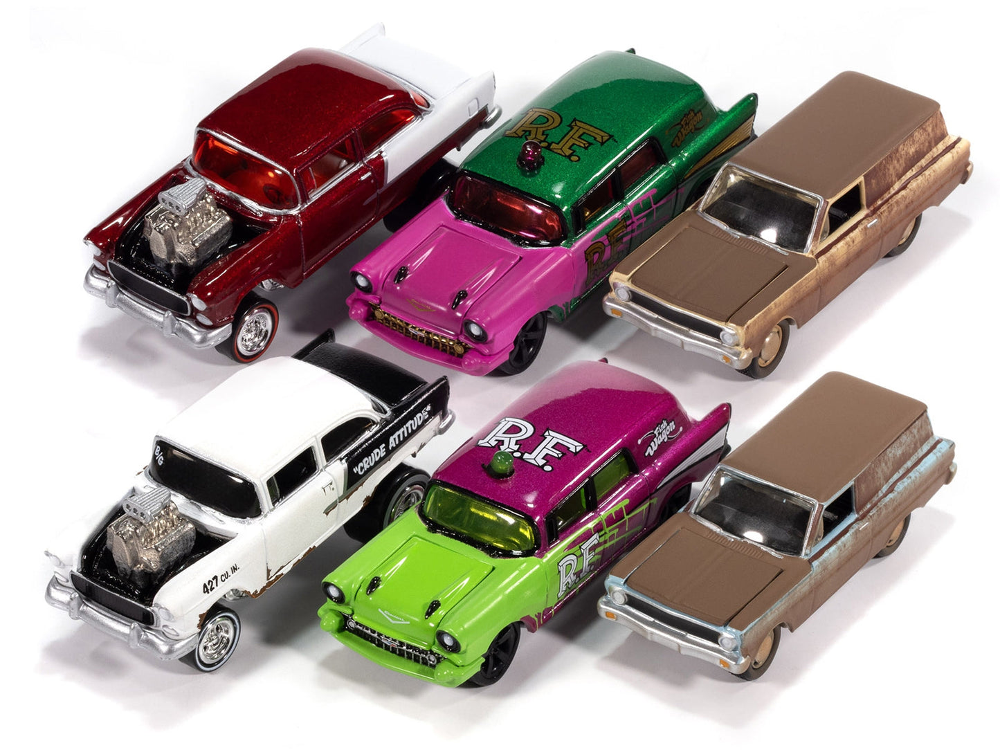 "Street Freaks" 2025 Release 2 of 6 Cars 1/64 Diecast Model Cars by Johnny Lightning