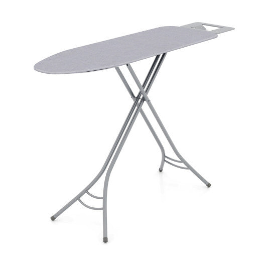 Foldable Ironing Board with Iron Rest and Adjustable Height-Turquoise