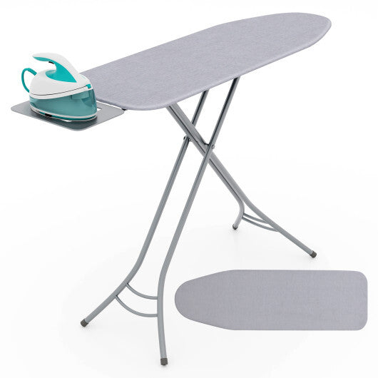 Foldable Ironing Board with Iron Rest and Adjustable Height-Turquoise