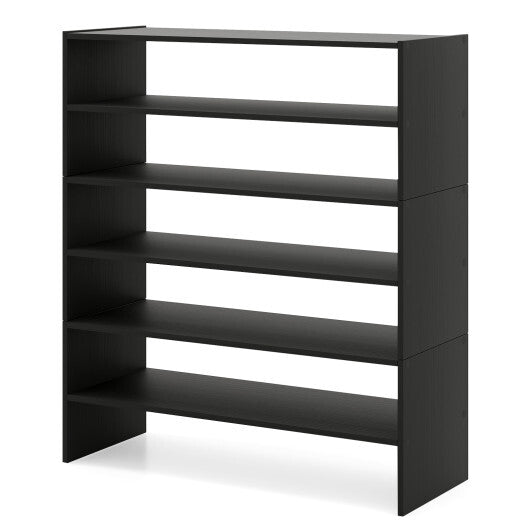 6-tier Shoe Rack with Anti-tipping Device for Entryway-Rustic Brown