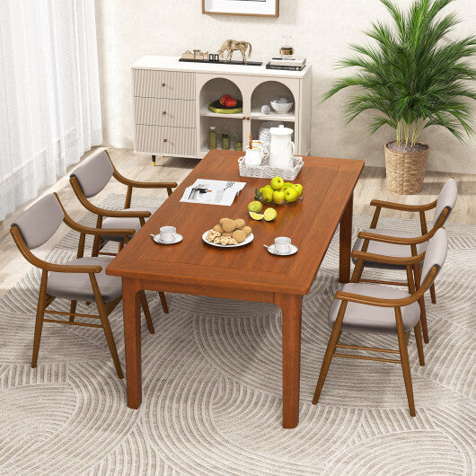 Wooden Dining Chair Set of 2 with Padded Seat and Back-Black