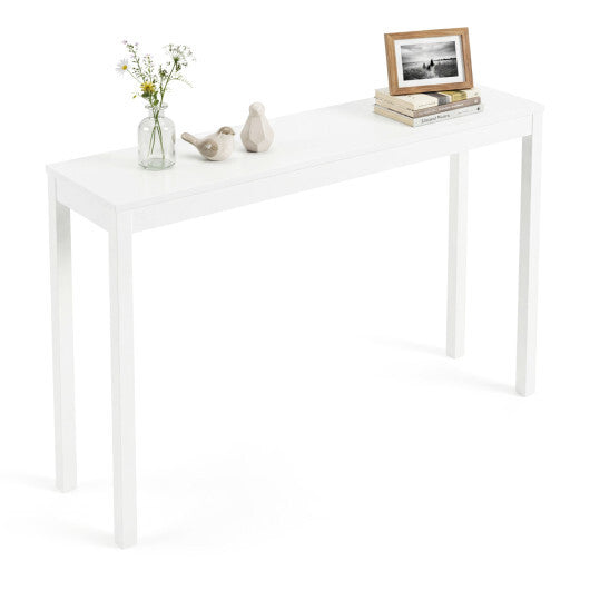 Wooden Console Table Modern Farmhouse Sofa Table with Thickened Top-Natural