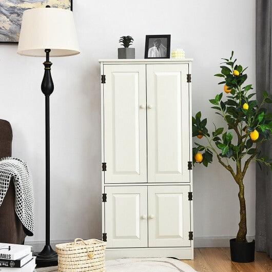 Accent Storage Cabinet Adjustable Shelves-Black