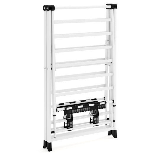 64 Inches Clothes Drying Rack with Height Adjustable Wings-Beige