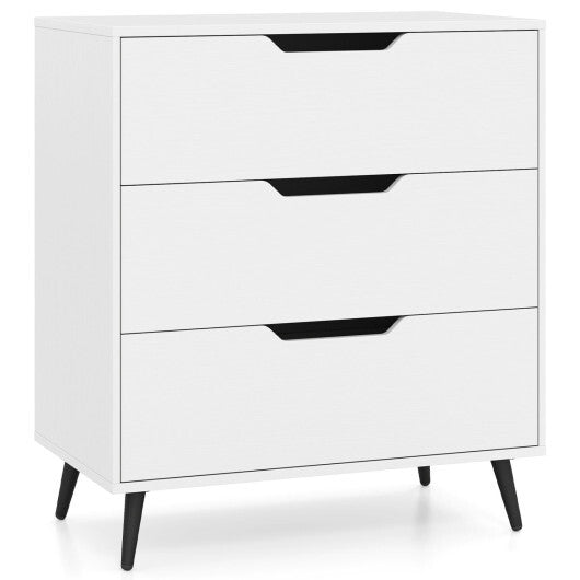3-Drawer Rustic Farmhouse Wooden Storage Dresser-Walnut