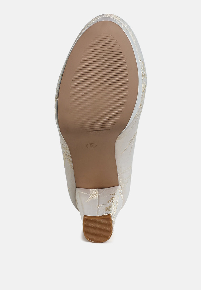 Jastour Platform Block Heel Pumps