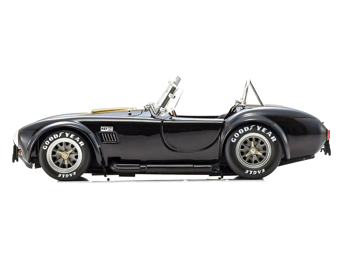 Shelby Cobra 427 S/C Black with Gold Stripes 1/18 Diecast Model Car by Kyosho