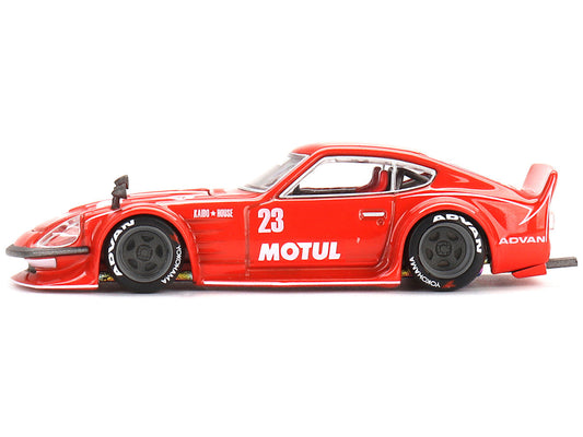 Datsun Fairlady Z RHD (Right Hand Drive) #23 Red "Motul V2" (Designed by Jun Imai) "Kaido House" Special 1/64 Diecast Model Car by True Scale Miniatures