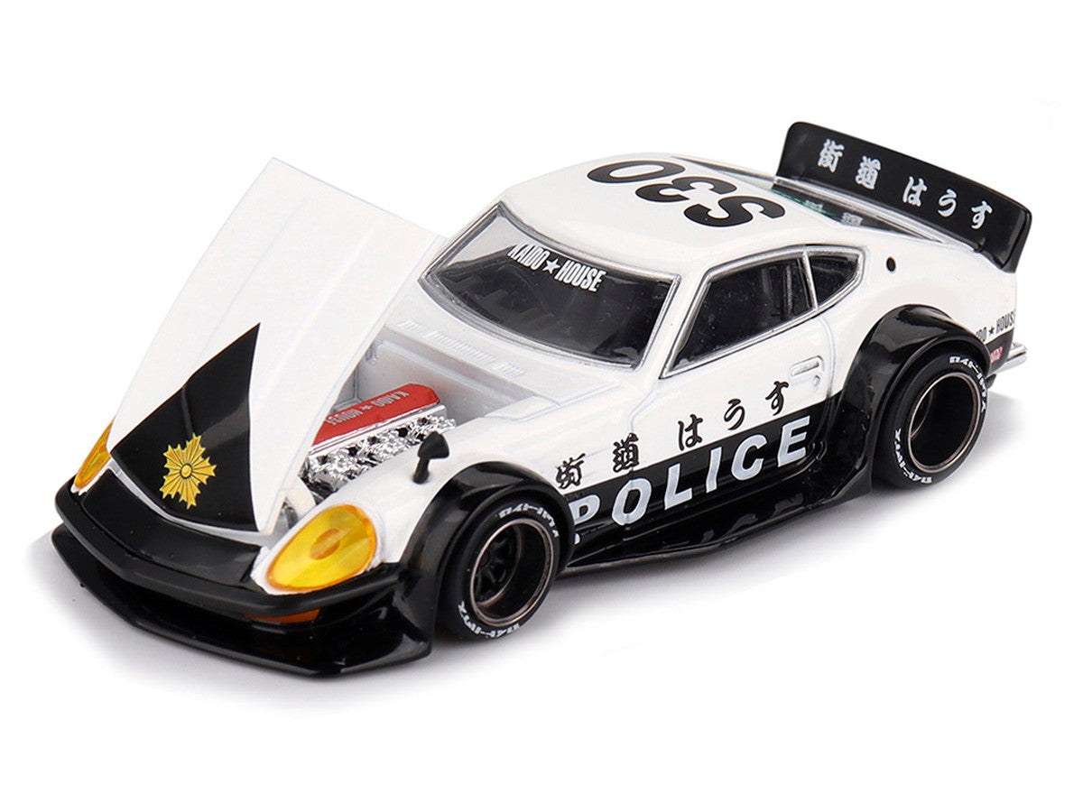 Nissan Fairlady Z RHD (Right Hand Drive) "Kaido GT Police" Black and White (Designed by Jun Imai) "Kaido House" 1/64 Diecast Model Car by Mini GT