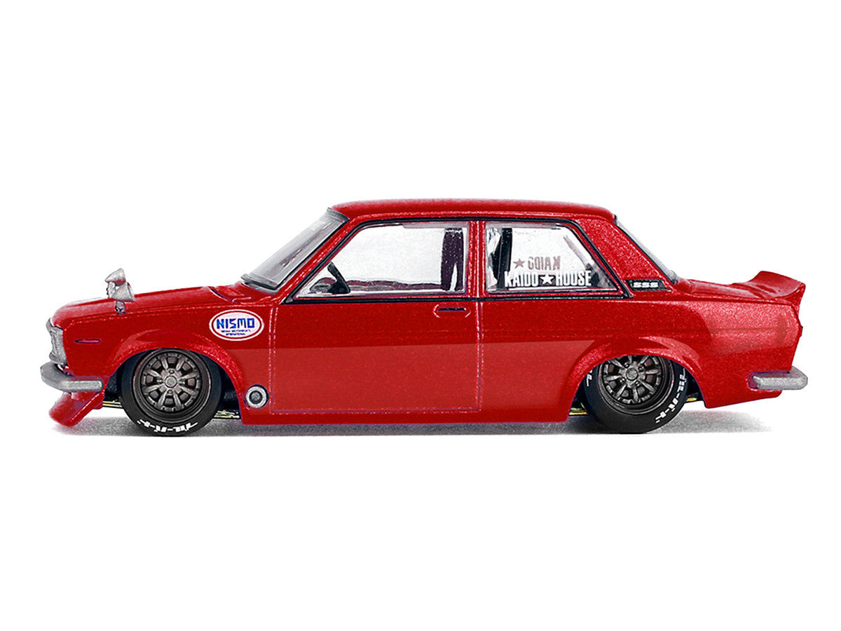 Datsun 510 Street "Nismo V3" Red Metallic (Designed by Jun Imai) "Kaido House" Special 1/64 Diecast Model Car by Mini GT