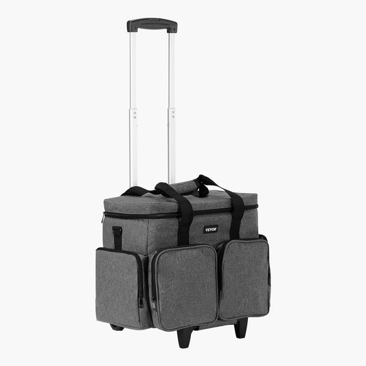 Rolling Laptop Bag, Fits Up to 15.6 Inch Laptop, Wheeled Briefcase, Teacher Roller Computer Tote Bag with Detachable Trolley & Telescopic Handle, Laptop Case for Work Travel, Women & Men (Gray)