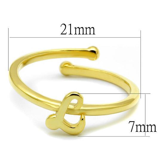 LO3998 - Flash Gold Brass Ring with No Stone