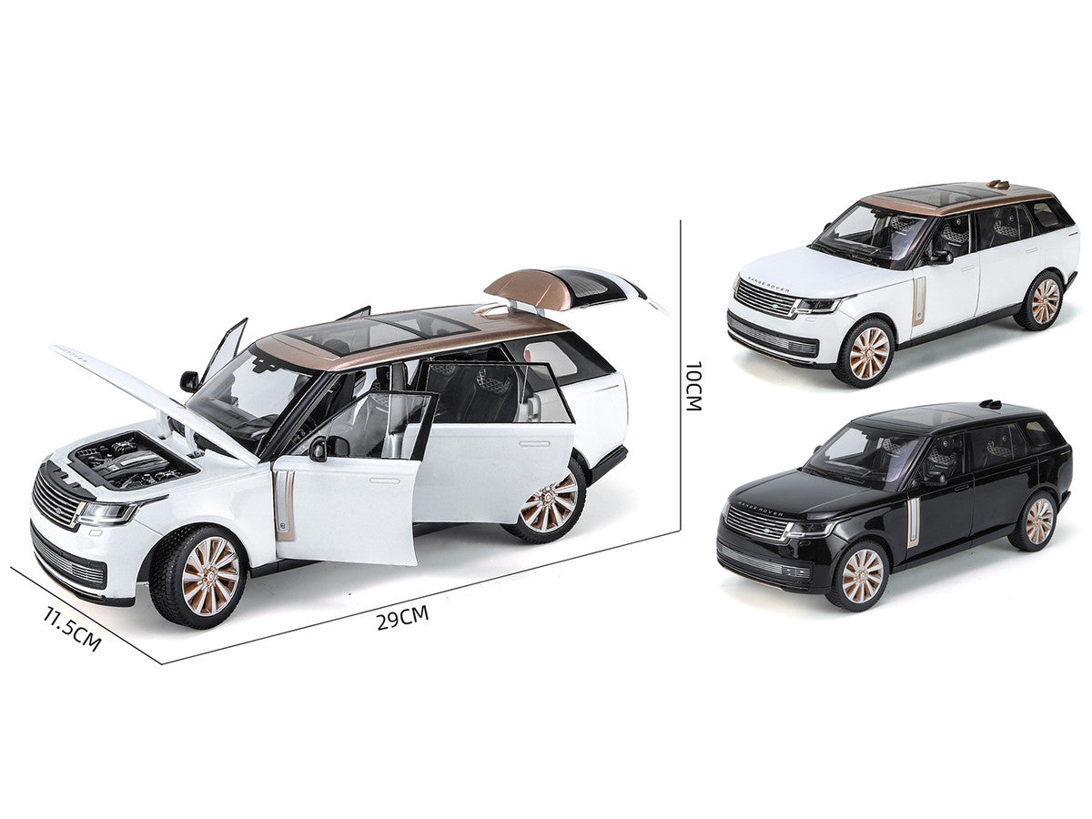 2022 Land Rover Range Rover SV Black Metallic with Moonroof 1/18 Diecast Model Car by Heimanba