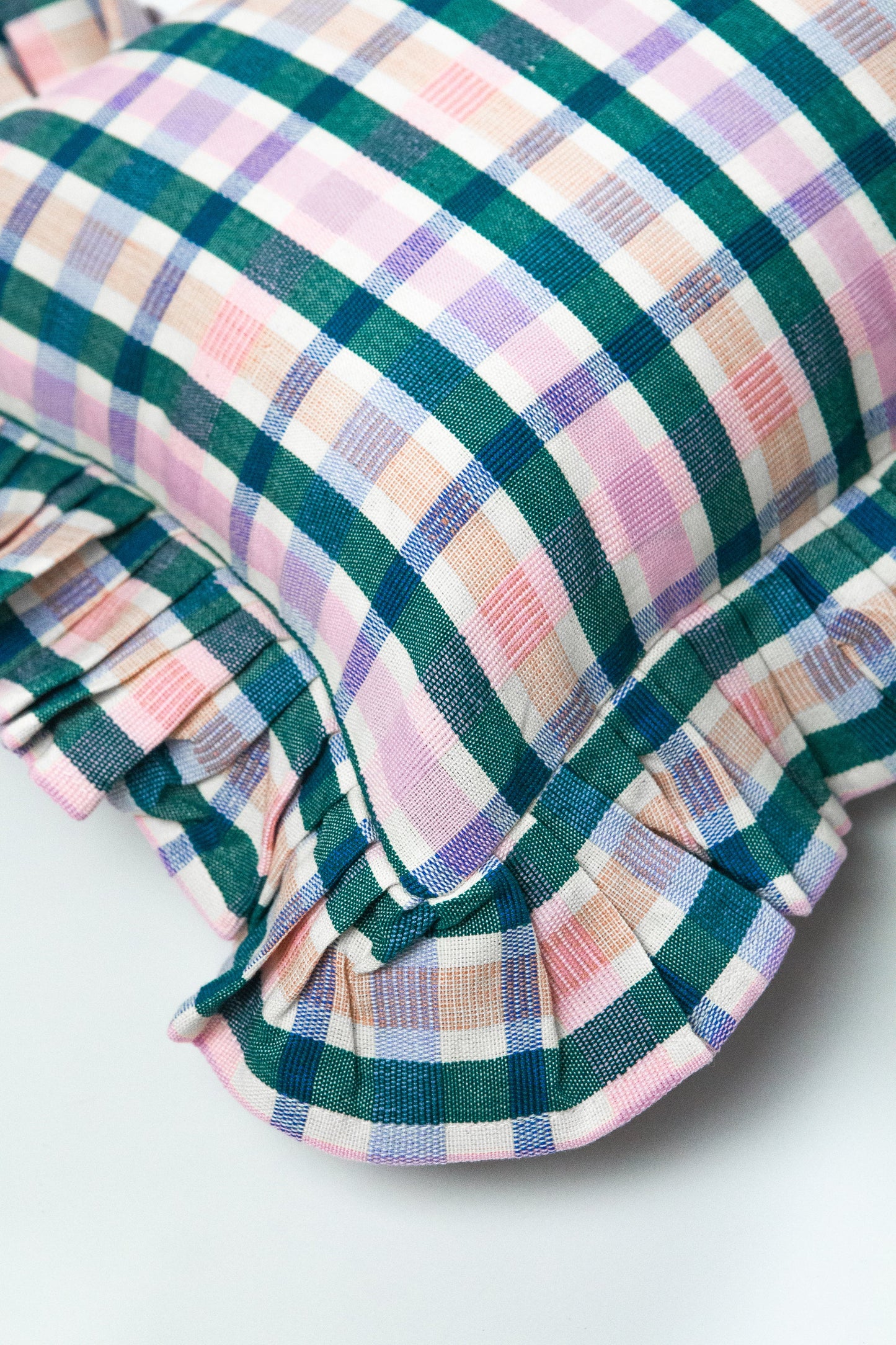 Lola Ruffle Plaid Pillow