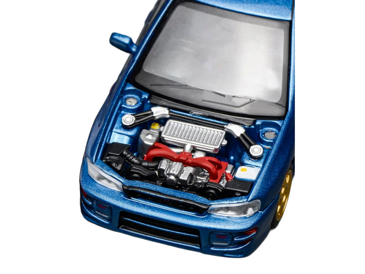 Subaru Impreza WRX STi Wagon Version VI RHD (Right Hand Drive) Blue Metallic 1/64 Diecast Model Car by MotorHelix