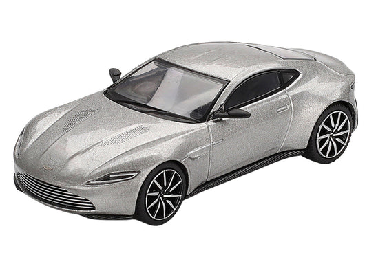 Aston Martin DB10 Silver Metallic 007 James Bond "Spectre" (2015) Movie Limited Edition 1/64 Diecast Model Car by Mini GT