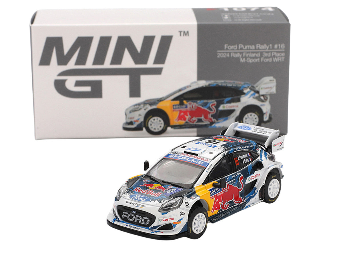 Ford Puma Rally1 #16 Adrien Fourmaux - Alexandre Coria "M-Sport Ford WRT" 3rd Place "Rally Finland" (2024) Limited Edition 1/64 Diecast Model Car by Mini GT