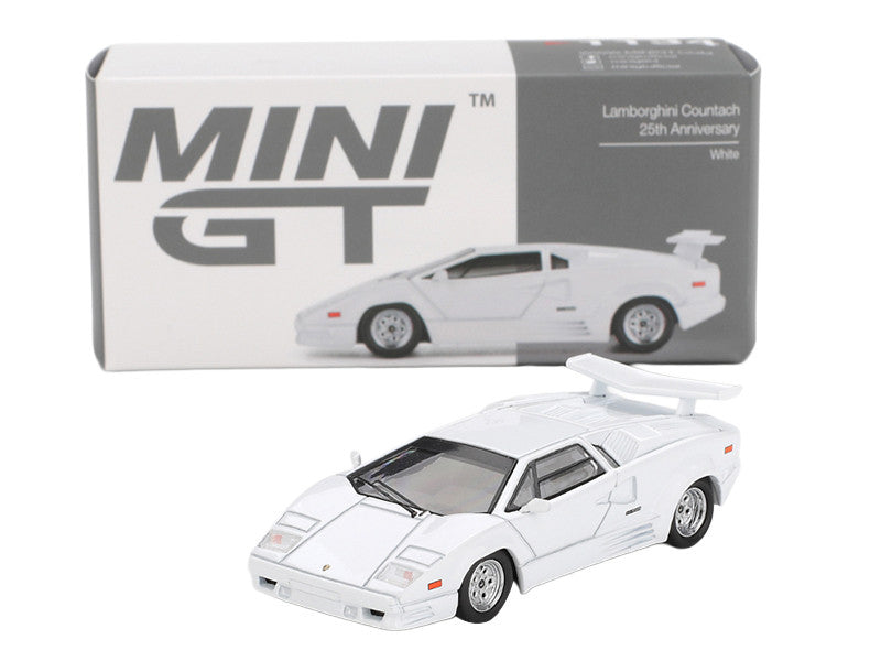 Lamborghini Countach "25th Anniversary" White Limited Edition 1/64 Diecast Model Car by Mini GT