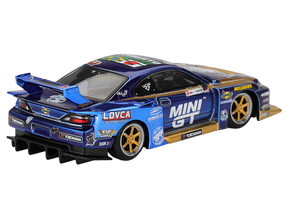 Nissan Silvia (S15) LB-Super Silhouette RHD (Right Hand Drive) #555 Yukio Fausto "Team MINI GT Liberty Walk" "Formula Drift Japan" (2025) Limited Edition 1/64 Diecast Model Car by Mini GT