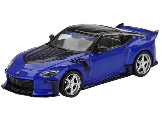 Nissan Z VeilSide FFZ400 Seiran Blue Metallic with Black Top Limited Edition 1/64 Diecast Model Car by Mini GT