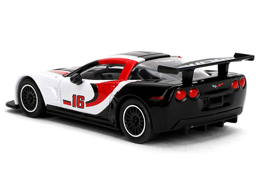2005 Chevrolet Corvette C6R #16 White with Black and Red Graphics "Collection" Series 1/64 Diecast Model Car by Majorette