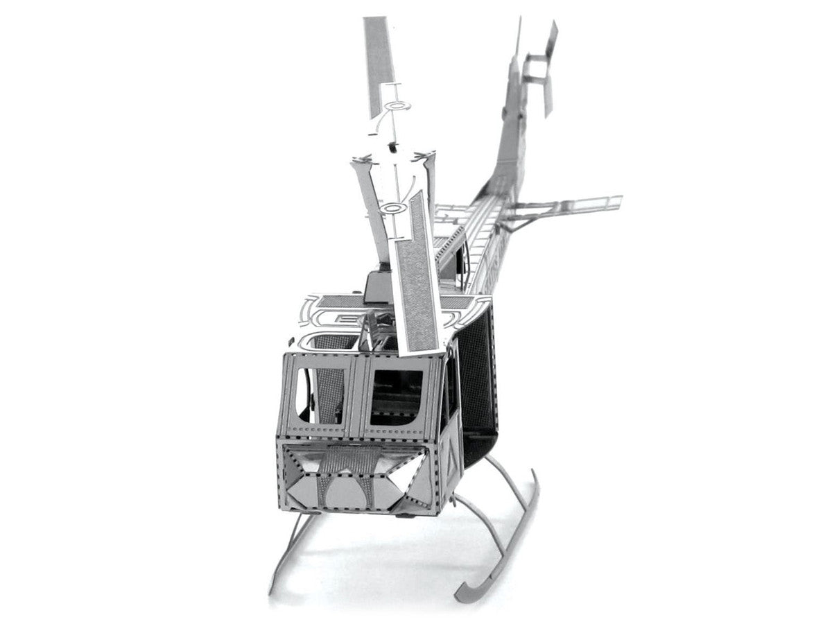 Model Kit Bell UH-1 Iroquois "Huey" Helicopter "United States Army" (Easy Difficulty) Steel Model by Metal Earth