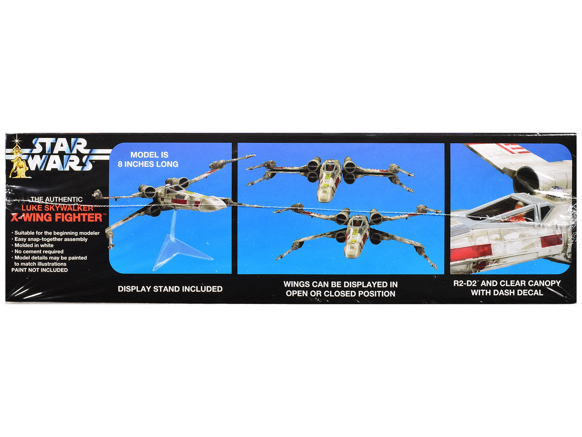 Skill 2 Snap Model Kit Luke Skywalker X-Wing Fighter "Star Wars: A New Hope" (1977) Movie 1/63 Scale Model by MPC
