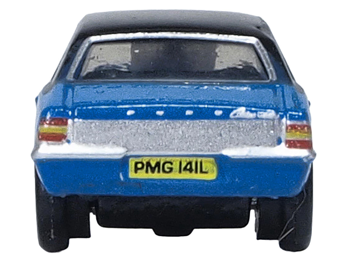 Ford Cortina MKIII RHD (Right Hand Drive) Electric Monza Blue with Black Top 1/148 (N) Scale Diecast Model Car by Oxford Diecast