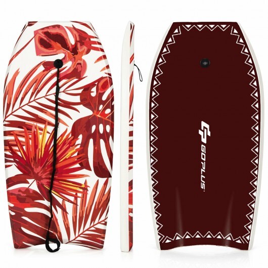 37 Inch Lightweight Surfboard With Fin EPS Core for Kids and Adults-M - Color: Red - Size: M