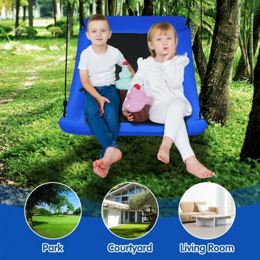 700lb Giant 60 Inch Platform Tree Swing for Kids and Adults-Blue - Color: Blue