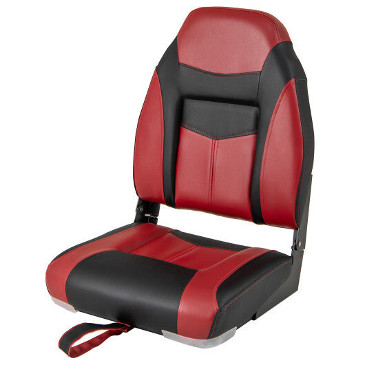 High Back Folding Boat Seat Set with Sponge Cushion-1 Piece