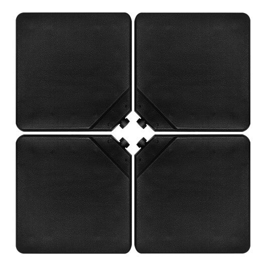 4 Pieces 13L Cantilever Offset Patio Umbrella Base with Easy-Fill Spouts