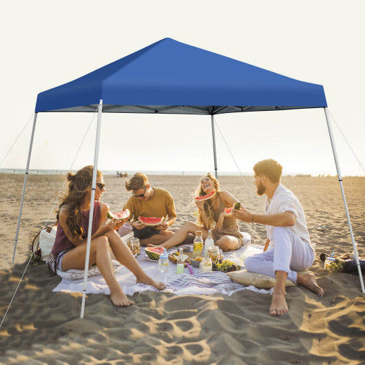10 x 10 Feet Outdoor Instant Pop-up Canopy with Carrying Bag-Pink