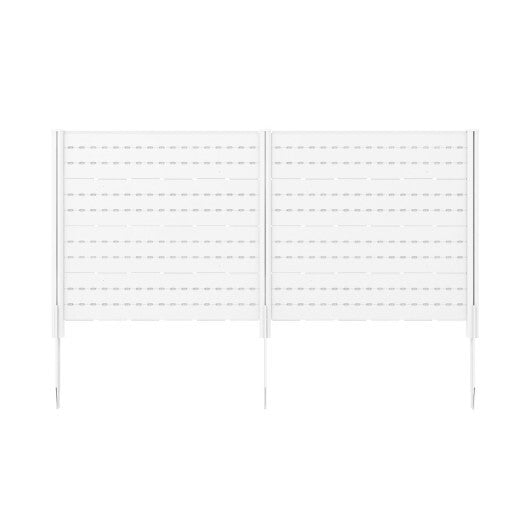 Outdoor Privacy Fence Screen with 5 Ground Stakes for Garden Yard Patio-Black