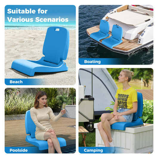 Foldable Outdoor Pool Chair with Handle and Back Support-Pink