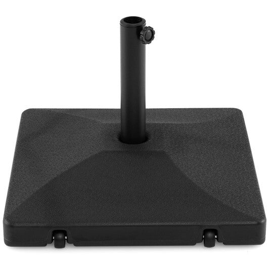 Fillable Umbrella Base 90 LBS Heavy Duty with 2 Wheels-Black