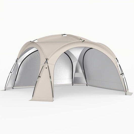 Beach Tent for 12-15 People Easy Setup Dome Canopy Tent with 4 Removable Zippered Sidewalls-Blue
