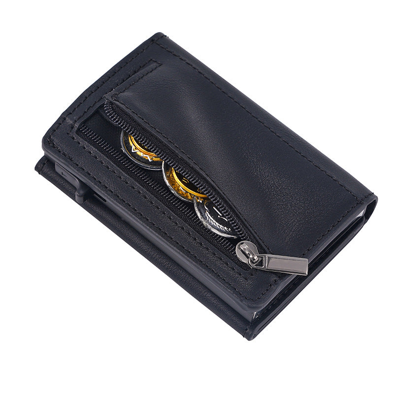 PU Cassette Rfid Blocking Aluminum Alloy Polyurethane Card Mount